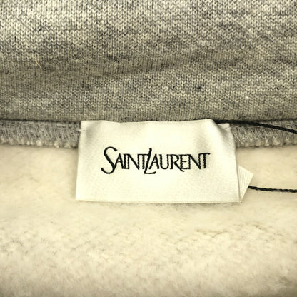 SAINT LAURENT 24AW Gray Cotton High-Neck Sweatshirt Size M