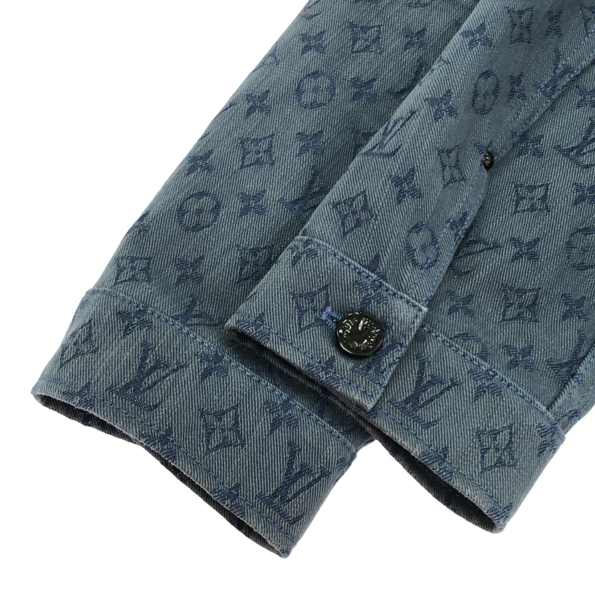 Louis Vuitton Blue Monogram Street Denim Jacket Size 50