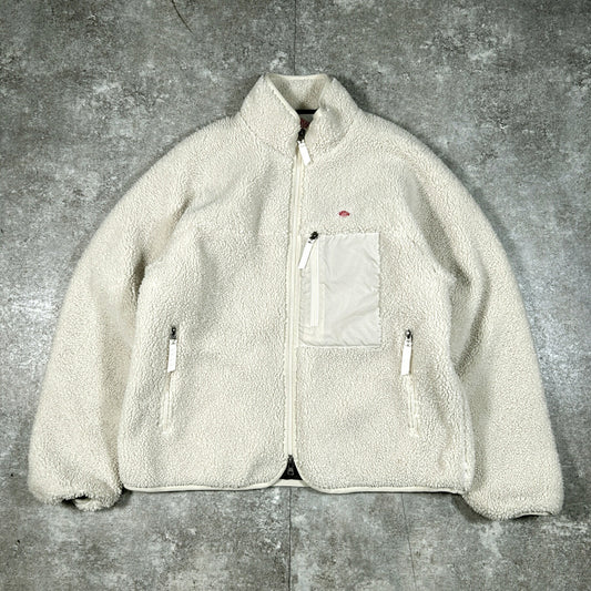 DANTON Boa Fleece Stand Collar Jacket White Size S