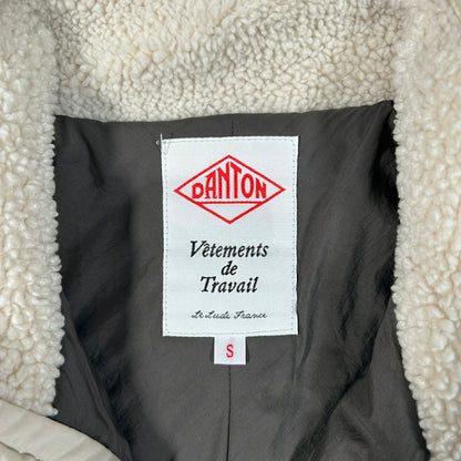 DANTON Boa Fleece Stand Collar Jacket White Size S