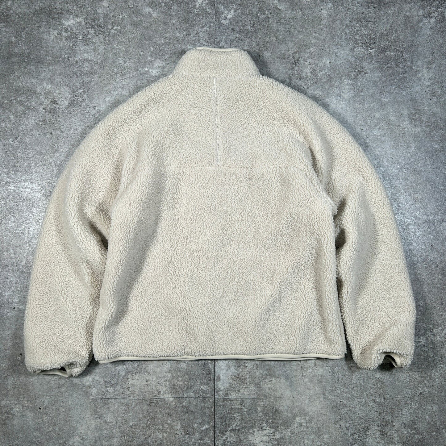 DANTON Boa Fleece Stand Collar Jacket White Size S