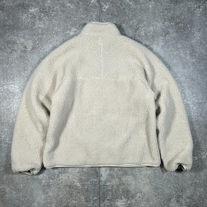 DANTON Boa Fleece Stand Collar Jacket White Size S