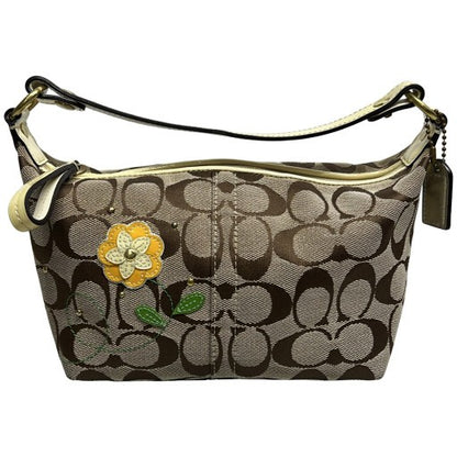 COACH Signature Canvas Enamel Flower Mini Bag Size ONE SIZE