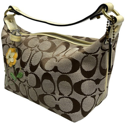 COACH Signature Canvas Enamel Flower Mini Bag Size ONE SIZE