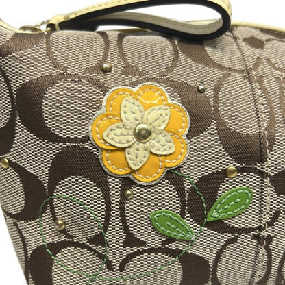 COACH Signature Canvas Enamel Flower Mini Bag Size ONE SIZE