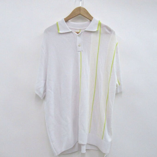 JACQUEMUS The Juego Polo Shirt White Yellow Size M
