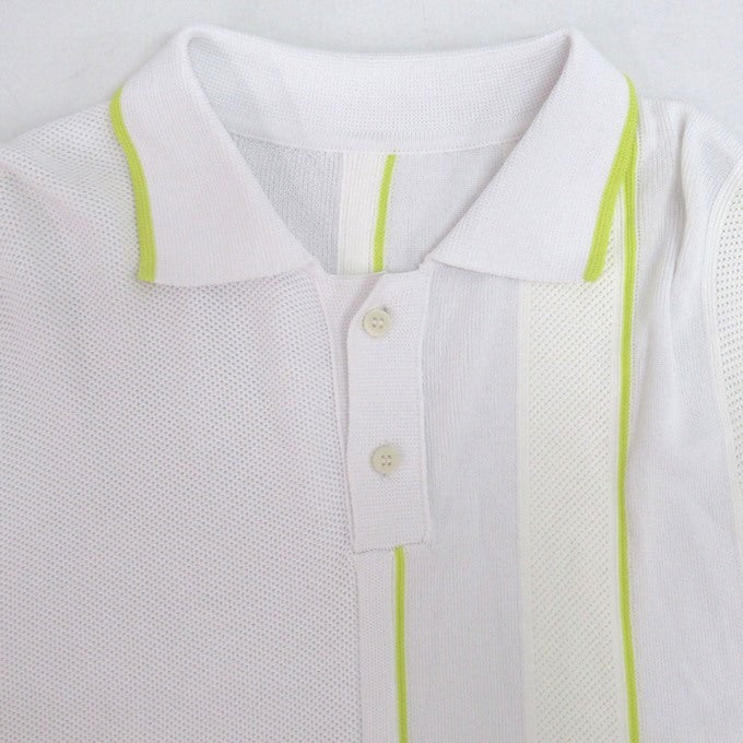 JACQUEMUS The Juego Polo Shirt White Yellow Size M