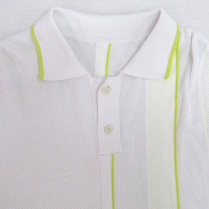 JACQUEMUS The Juego Polo Shirt White Yellow Size M
