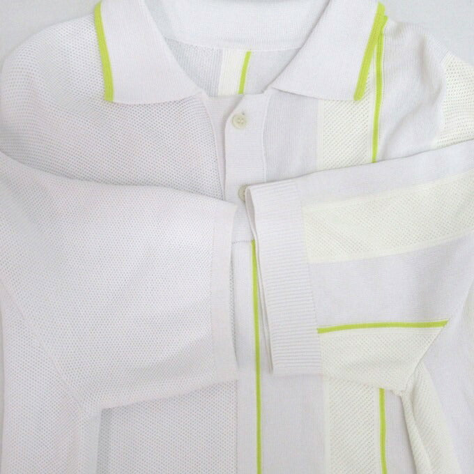 JACQUEMUS The Juego Polo Shirt White Yellow Size M