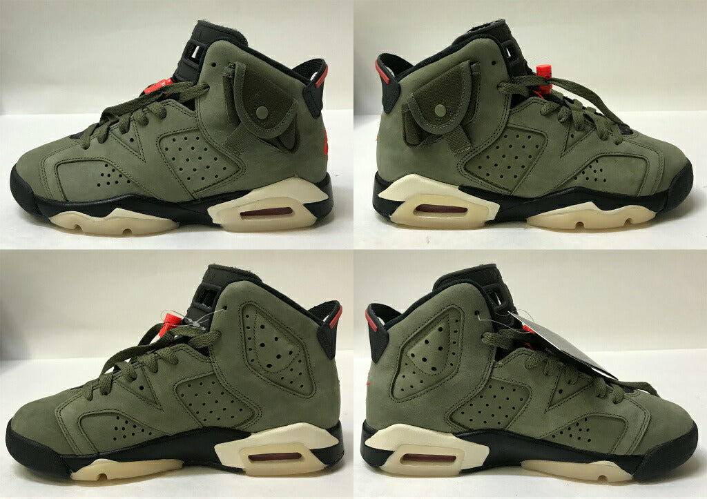 NIKE x TRAVIS SCOTT Air Jordan 6 Retro GS Sneakers Size 24.0