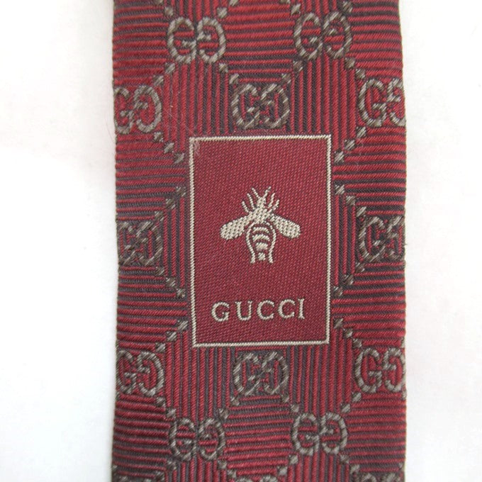 GUCCI GG Interlocking Red Tie Size ONE SIZE