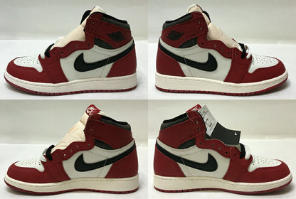 NIKE Air Jordan 1 Retro High OG GS White Sneakers Size 23.0