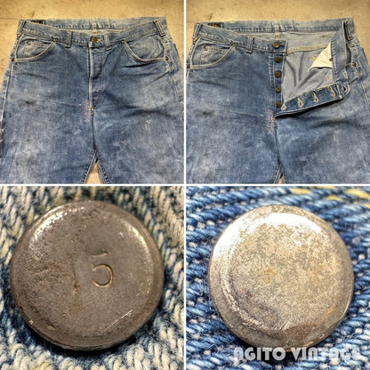 Lee RIDERS 70s 200B Bleached Selvedge Denim Size W38