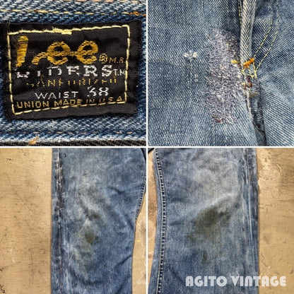 Lee RIDERS 70s 200B Bleached Selvedge Denim Size W38