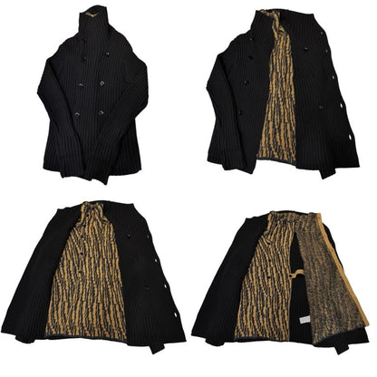 Yohji Yamamoto 14AW Wool Double-breasted Knit Jacket Size 3