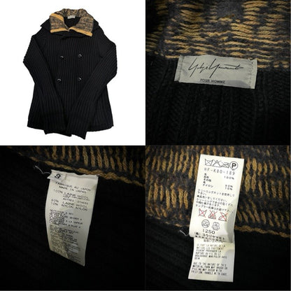 Yohji Yamamoto 14AW Wool Double-breasted Knit Jacket Size 3