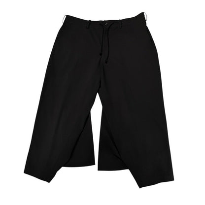 S'YTE Yohji Yamamoto Black Gabardine Flare Seam Pants Size 3
