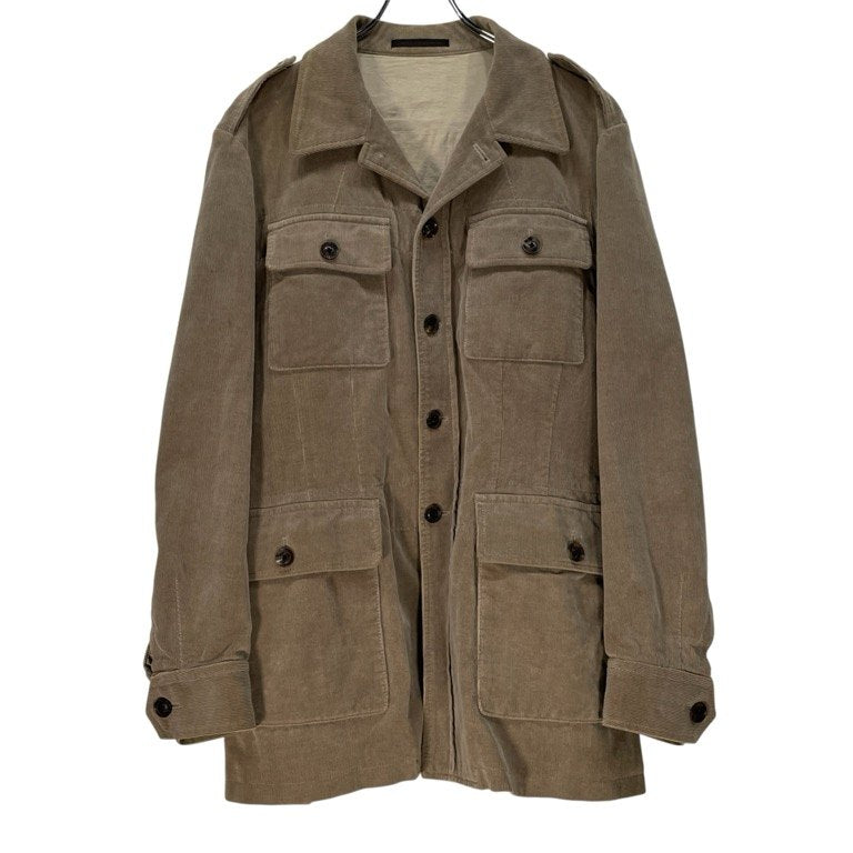 Y's for men Beige Corduroy 4-Pocket Military Jacket Size 3