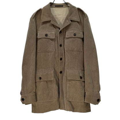 Y's for men Beige Corduroy 4-Pocket Military Jacket Size 3