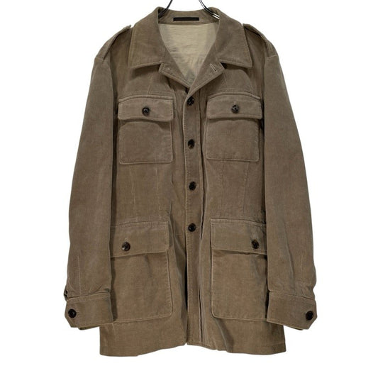 Y's for men Beige Corduroy 4-Pocket Military Jacket Size 3