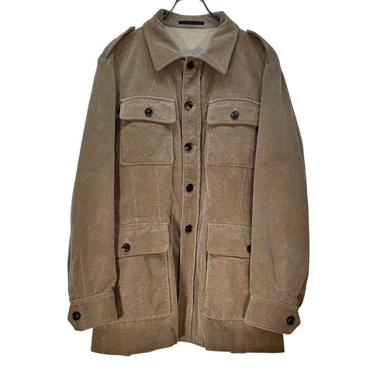 Y's for men Beige Corduroy 4-Pocket Military Jacket Size 3
