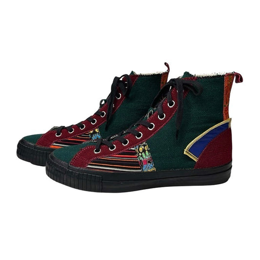 Yohji Yamamoto 95AW Wool Leather Patchwork Hi-Top Size M