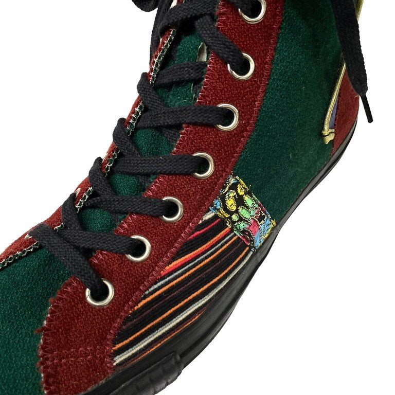 Yohji Yamamoto 95AW Wool Leather Patchwork Hi-Top Size M