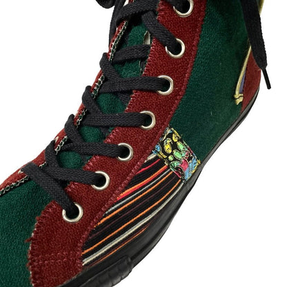 Yohji Yamamoto 95AW Wool Leather Patchwork Hi-Top Size M