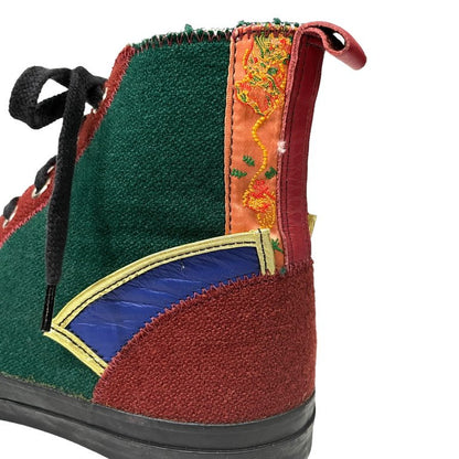 Yohji Yamamoto 95AW Wool Leather Patchwork Hi-Top Size M