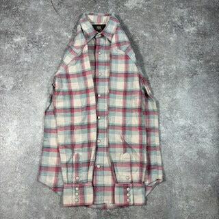 RRL Western Blue Pink White Plaid Shirt Size XS