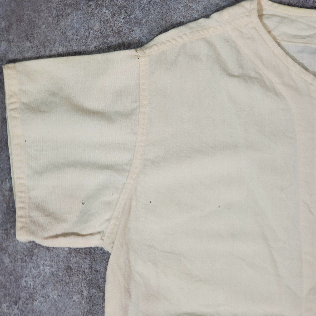 ALDEN 60s Vintage Genera Zip Baseball Shirt White Size 40