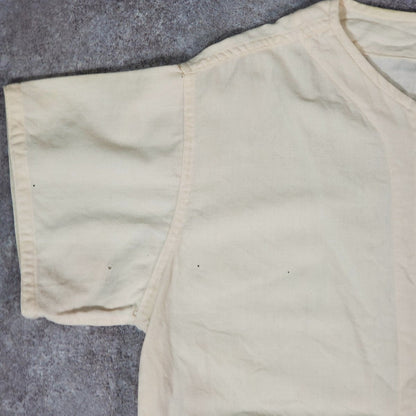 ALDEN 60s Vintage Genera Zip Baseball Shirt White Size 40