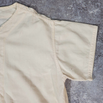 ALDEN 60s Vintage Genera Zip Baseball Shirt White Size 40