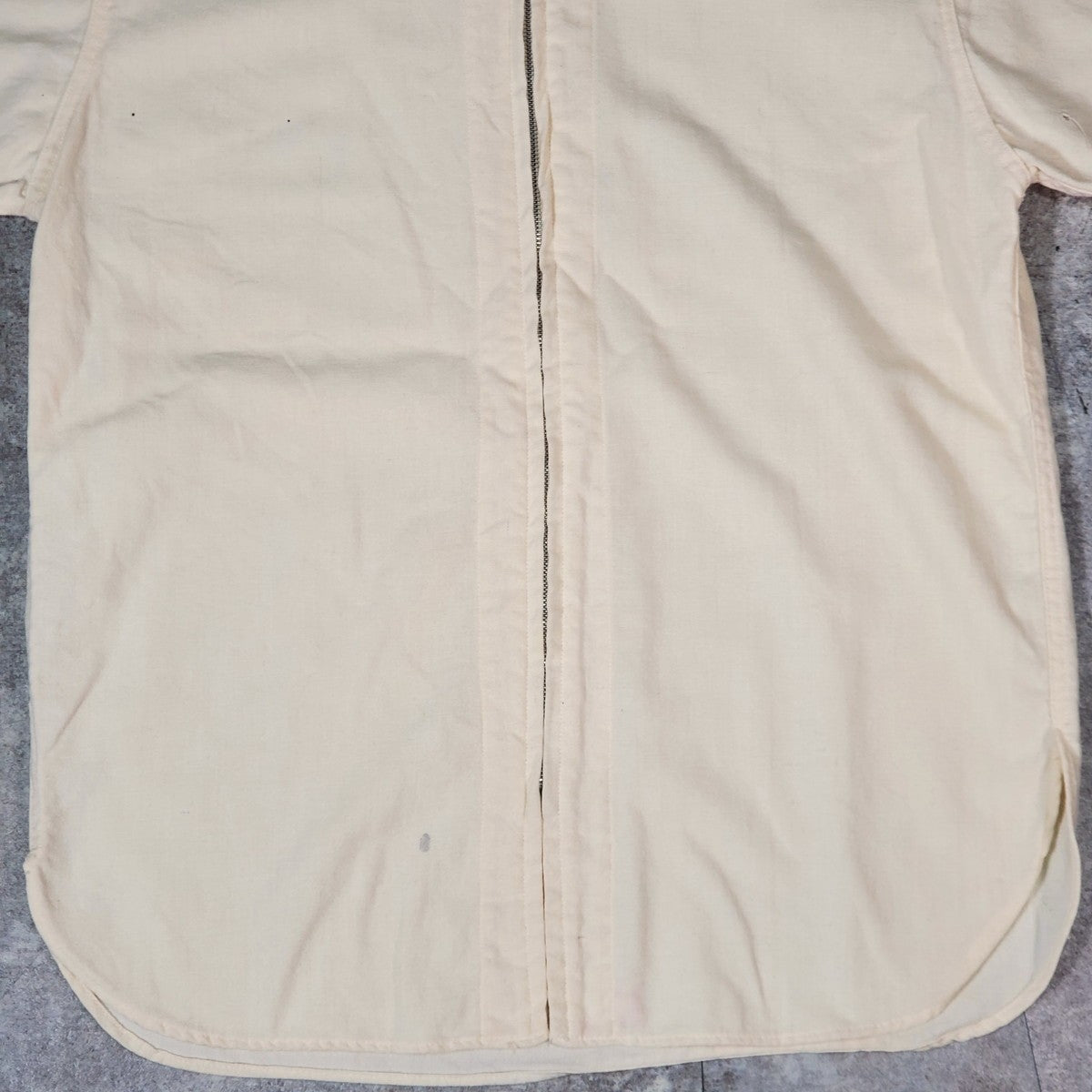 ALDEN 60s Vintage Genera Zip Baseball Shirt White Size 40