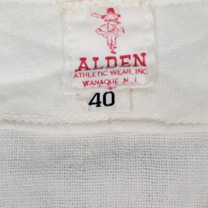 ALDEN 60s Vintage Genera Zip Baseball Shirt White Size 40