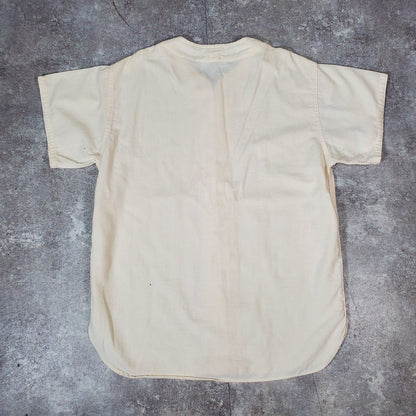 ALDEN 60s Vintage Genera Zip Baseball Shirt White Size 40