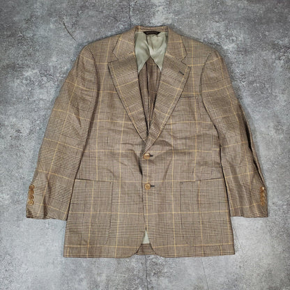 Paul Stuart Check Tailored Blazer Gray Size 42R