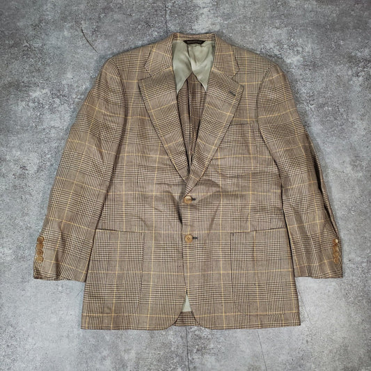Paul Stuart Check Tailored Blazer Gray Size 42R