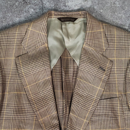 Paul Stuart Check Tailored Blazer Gray Size 42R