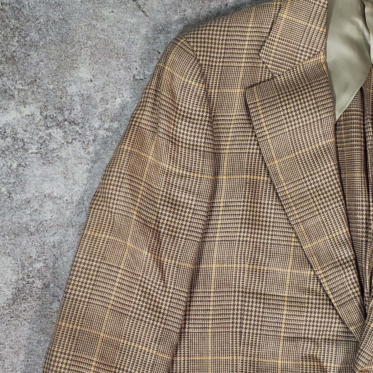 Paul Stuart Check Tailored Blazer Gray Size 42R