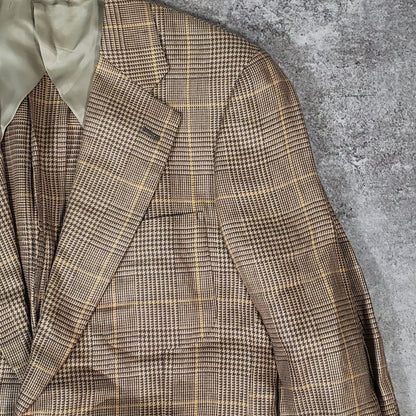 Paul Stuart Check Tailored Blazer Gray Size 42R
