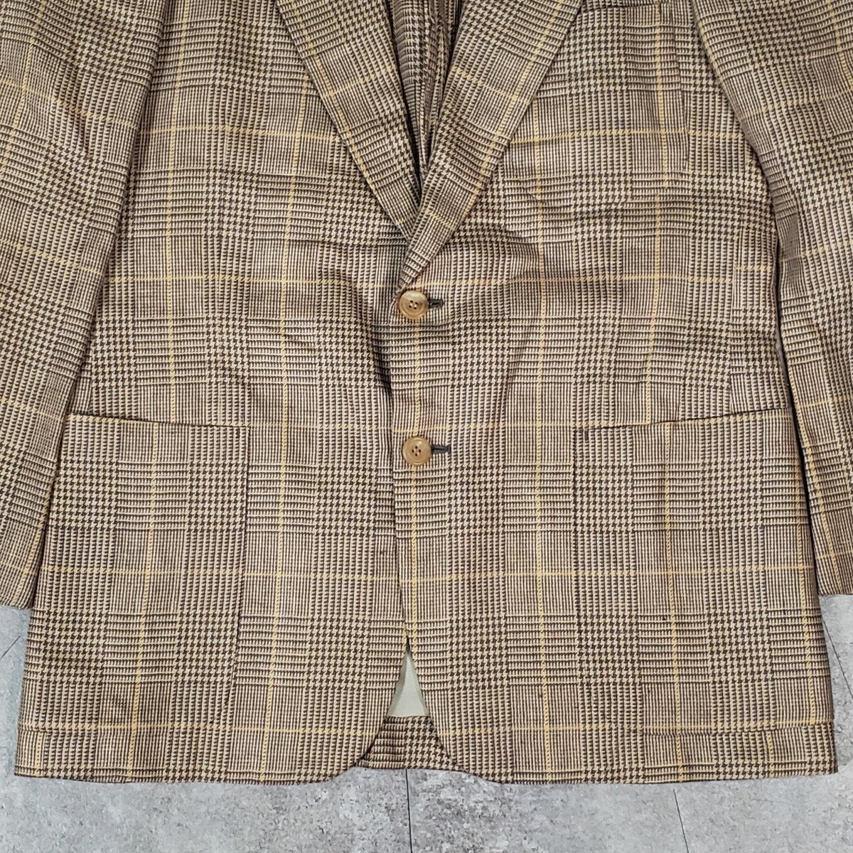 Paul Stuart Check Tailored Blazer Gray Size 42R