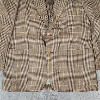 Paul Stuart Check Tailored Blazer Gray Size 42R
