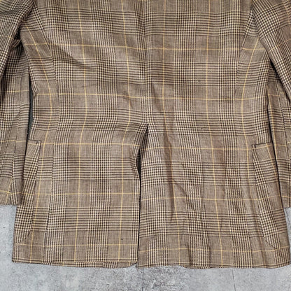 Paul Stuart Check Tailored Blazer Gray Size 42R