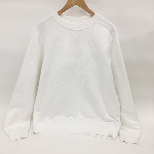 SACAI( MADSAKI Front Flock Print Sweatshirt White Size 3