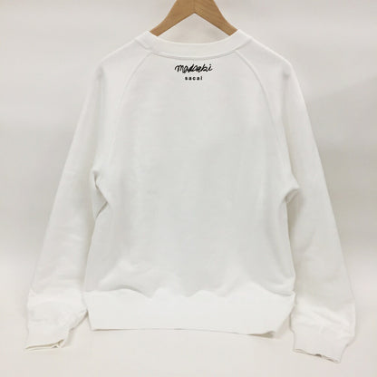 SACAI( MADSAKI Front Flock Print Sweatshirt White Size 3