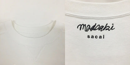 SACAI( MADSAKI Front Flock Print Sweatshirt White Size 3
