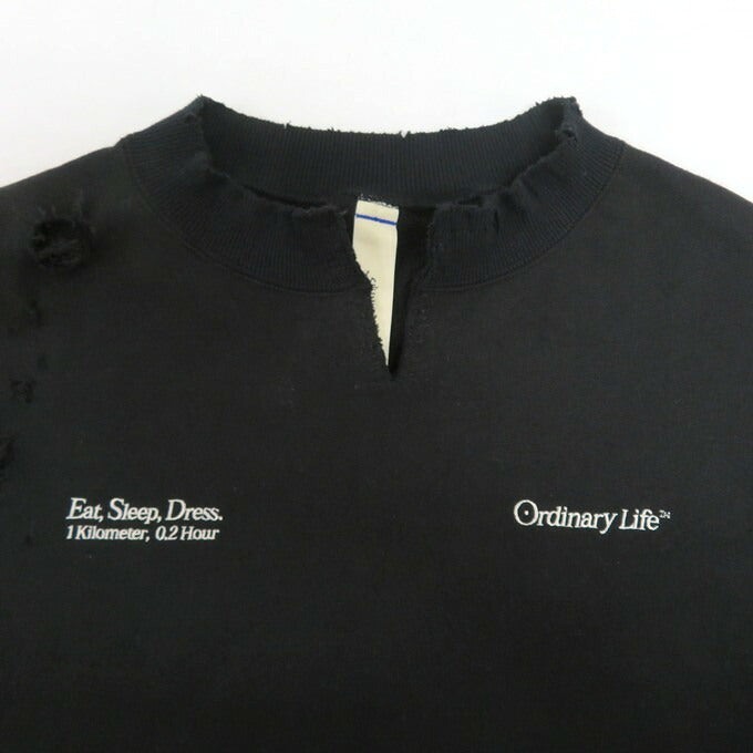 SHINYAKOZUKA Distressed Loose Giant Sweatshirt Black Size S