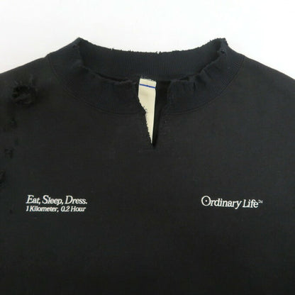 SHINYAKOZUKA Distressed Loose Giant Sweatshirt Black Size S