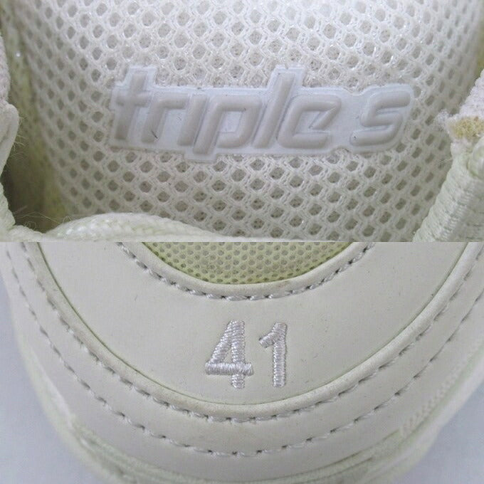 BALENCIAGA Triple S Cream Sneakers Size 27cm